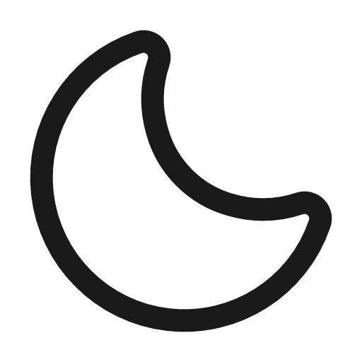 Moon icon, line style, from Mage Icons