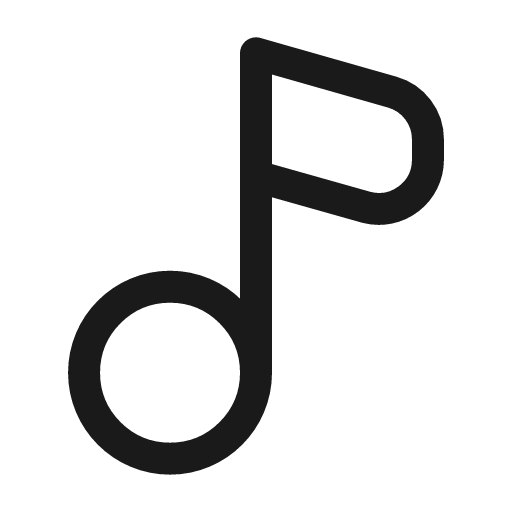 Music icon, line style, from Mage Icons