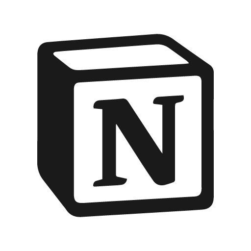 Notion icon, solid style, from Mage Icons