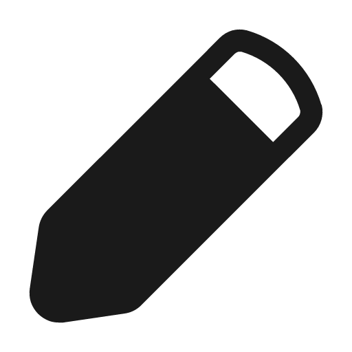 Pen fill icon, filled style, from Mage Icons