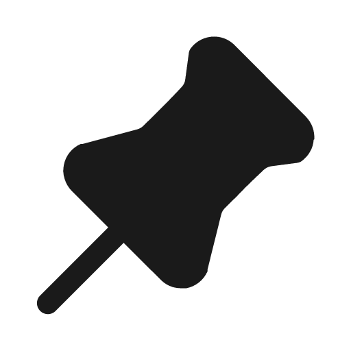 Pin fill icon, filled style, from Mage Icons