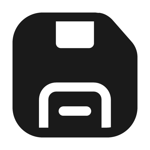 Save floppy fill icon, filled style, from Mage Icons