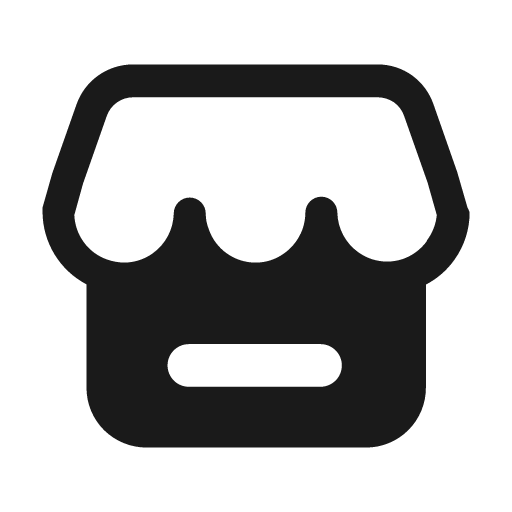 Shop fill icon, filled style, from Mage Icons