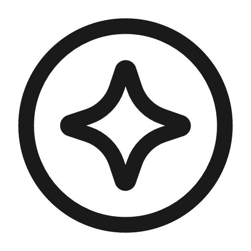 Star circle icon, line style, from Mage Icons