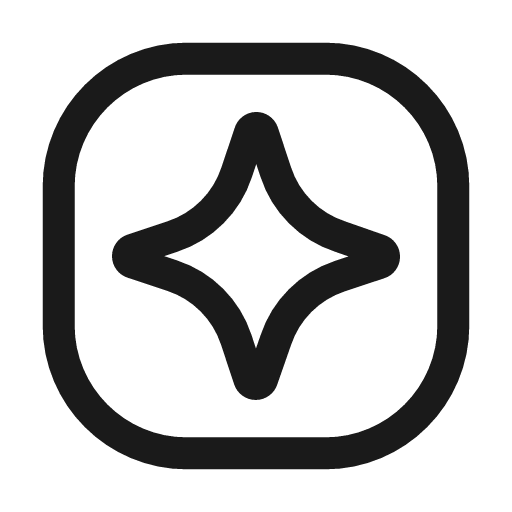 Star square icon, line style, from Mage Icons