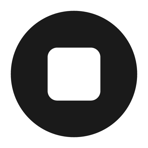 Stop circle fill icon, filled style, from Mage Icons
