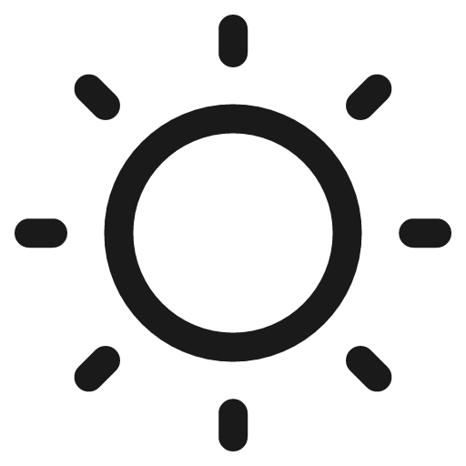 Sun icon, line style, from Mage Icons