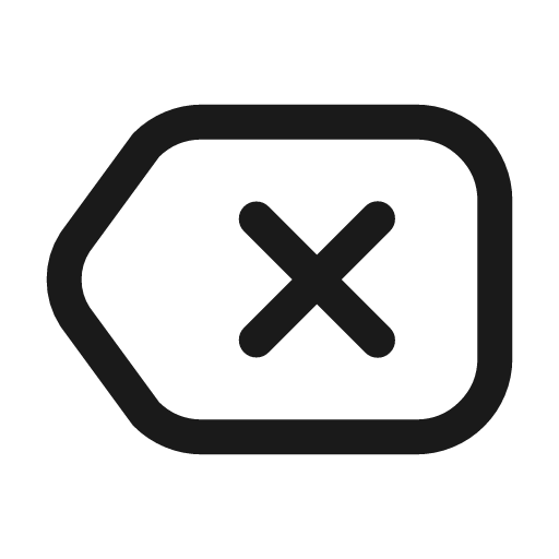 Tag cross icon, line style, from Mage Icons