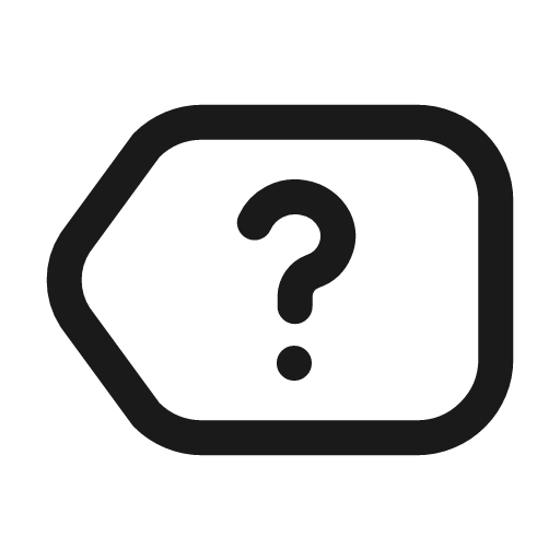Tag question mark icon, line style, from Mage Icons