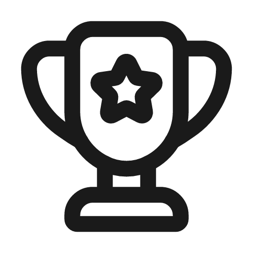 Trophy star icon, line style, from Mage Icons