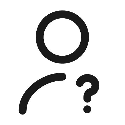 User question mark icon, line style, from Mage Icons