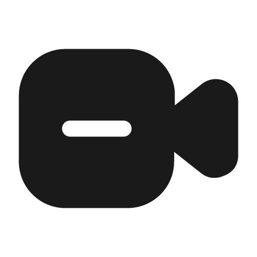 Video minus fill icon, filled style, from Mage Icons