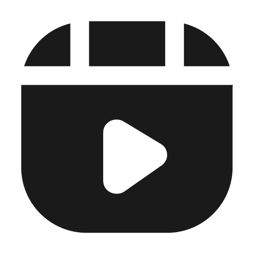 Video player fill icon, filled style, from Mage Icons