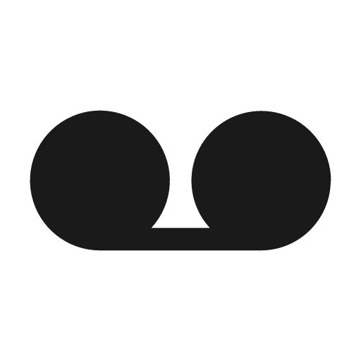 Voicemail fill icon, filled style, from Mage Icons