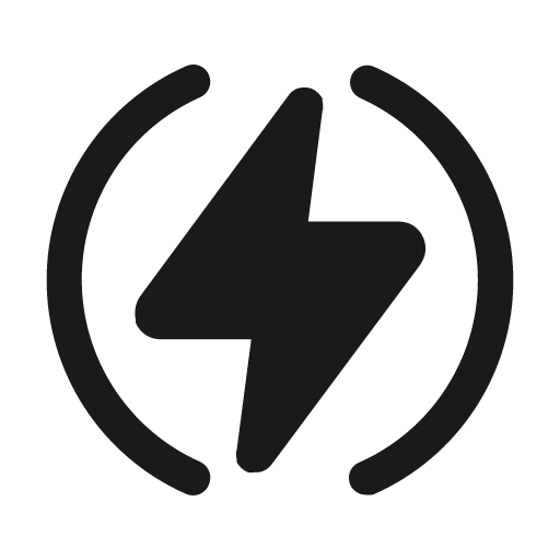 Zap circle fill icon, filled style, from Mage Icons