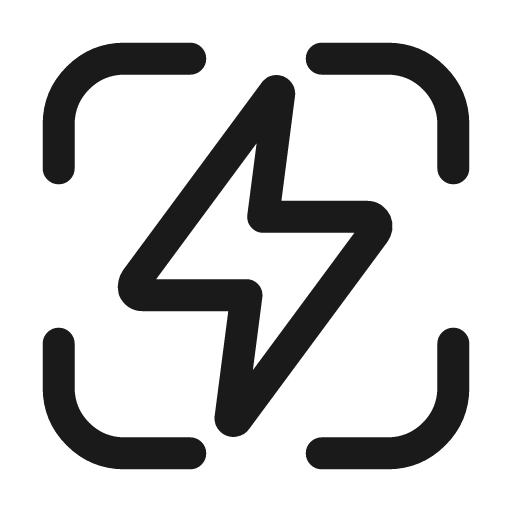 Zap square icon, line style, from Mage Icons