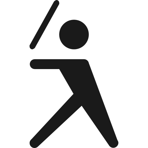 Baseball icon, solid style, from Maki