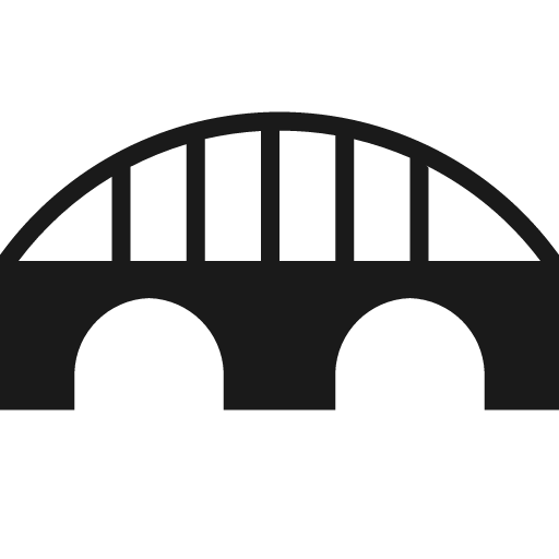 Bridge icon, solid style, from Maki