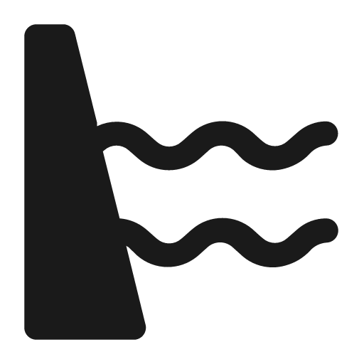 Dam icon, solid style, from Maki
