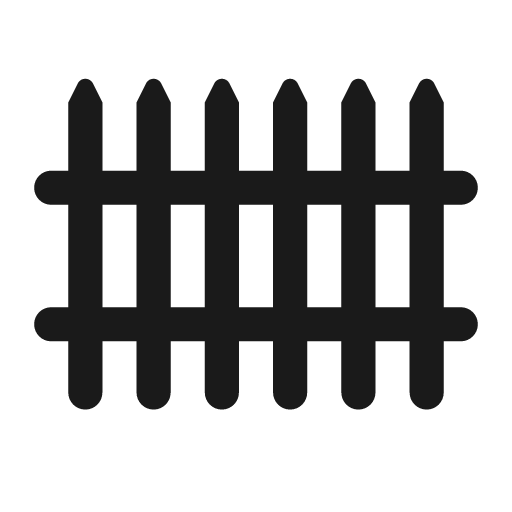 Fence icon, solid style, from Maki
