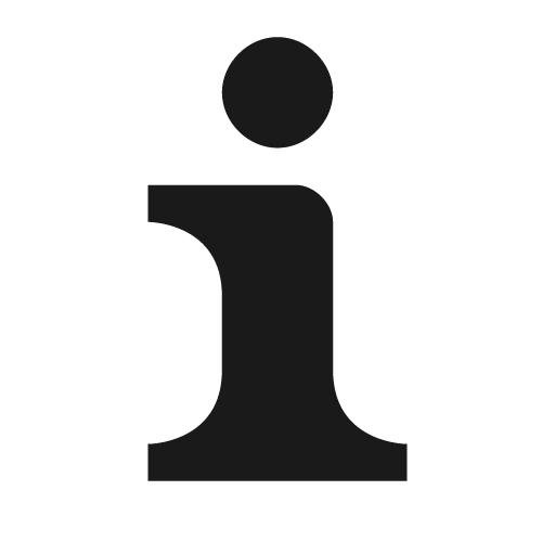 Information icon, solid style, from Maki