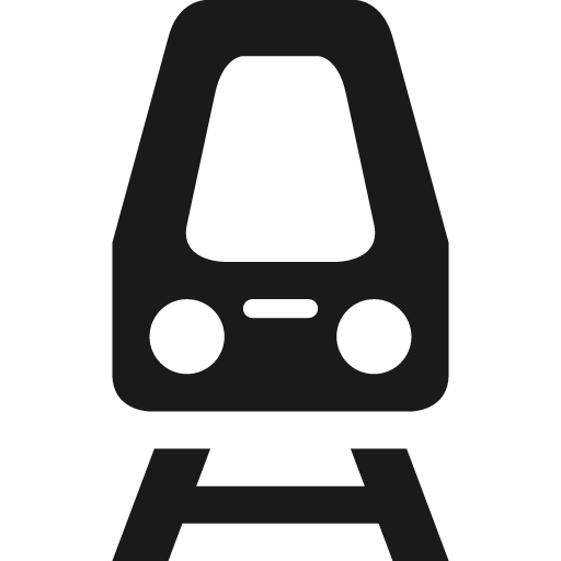 Rail metro icon, solid style, from Maki