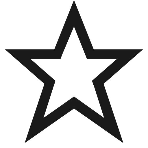 Star stroked icon, solid style, from Maki