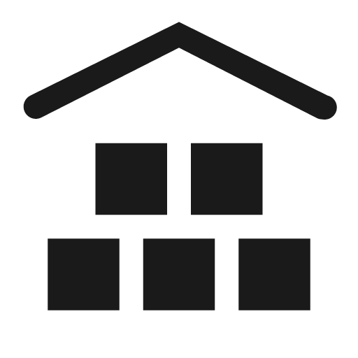 Warehouse icon, solid style, from Maki