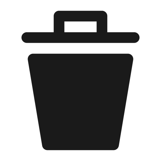 Waste basket icon, solid style, from Maki