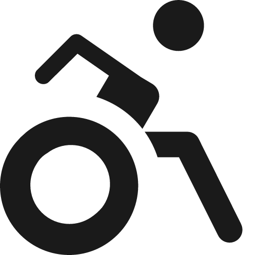 Wheelchair icon, solid style, from Maki