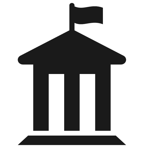 City hall icon, solid style, from Map Icons