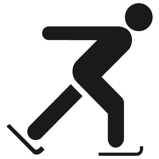 Ice skating icon, solid style, from Map Icons
