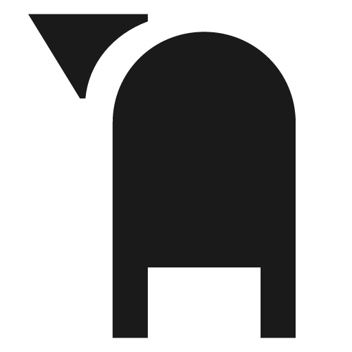 Post box icon, solid style, from Map Icons