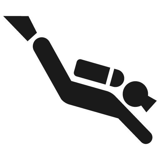 Scuba diving icon, solid style, from Map Icons