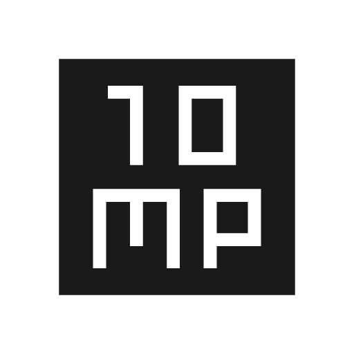 10mp sharp icon, sharp-cornered style, from Material Symbols Light