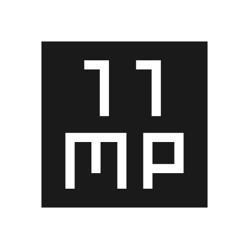 11mp sharp icon, sharp-cornered style, from Material Symbols Light