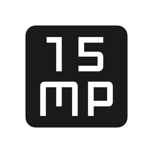15mp icon, solid style, from Material Symbols Light