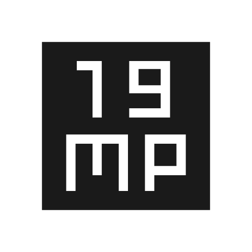 19mp sharp icon, sharp-cornered style, from Material Symbols Light