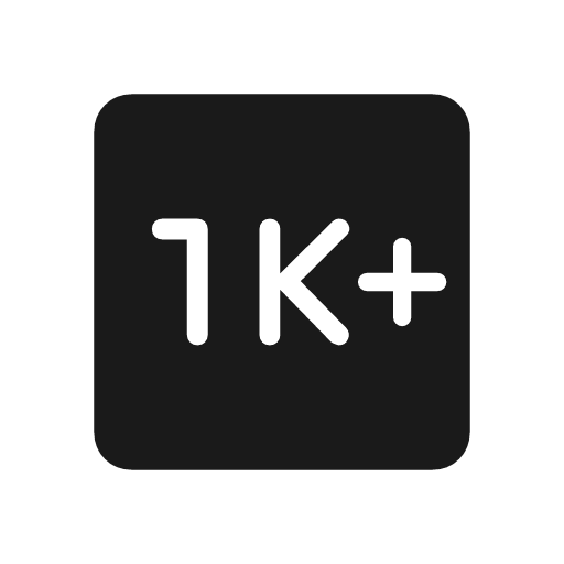 1k plus rounded icon, rounded style, from Material Symbols Light