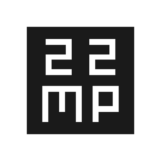 22mp sharp icon, sharp-cornered style, from Material Symbols Light