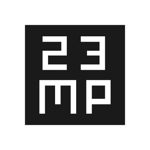 23mp sharp icon, sharp-cornered style, from Material Symbols Light