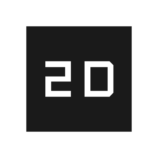 2d sharp icon, sharp-cornered style, from Material Symbols Light
