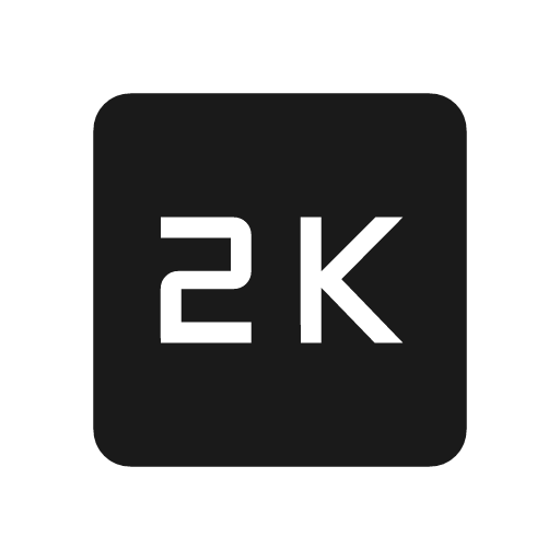 2k icon, solid style, from Material Symbols Light