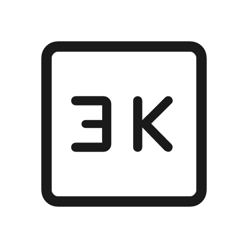 3k outline rounded icon, rounded style, from Material Symbols Light