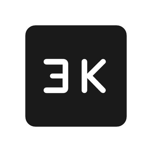 3k rounded icon, rounded style, from Material Symbols Light