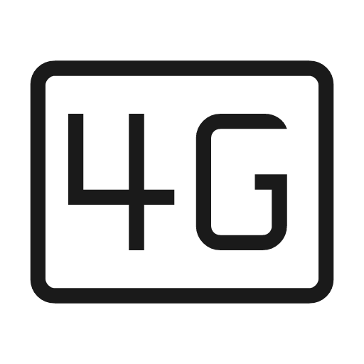 4g mobiledata badge outline icon, outline style, from Material Symbols Light