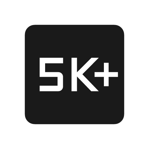 5k plus icon, solid style, from Material Symbols Light