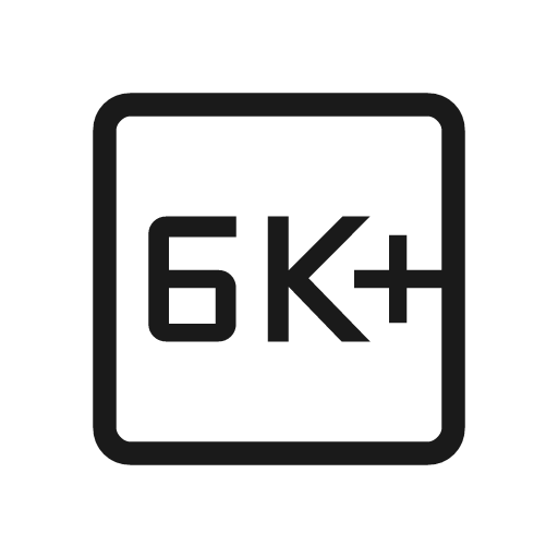 6k plus outline icon, outline style, from Material Symbols Light