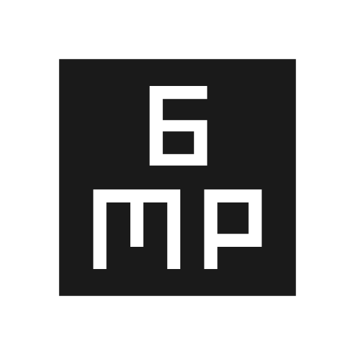 6mp sharp icon, sharp-cornered style, from Material Symbols Light