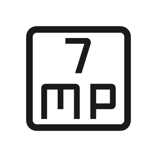 7mp outline icon, outline style, from Material Symbols Light